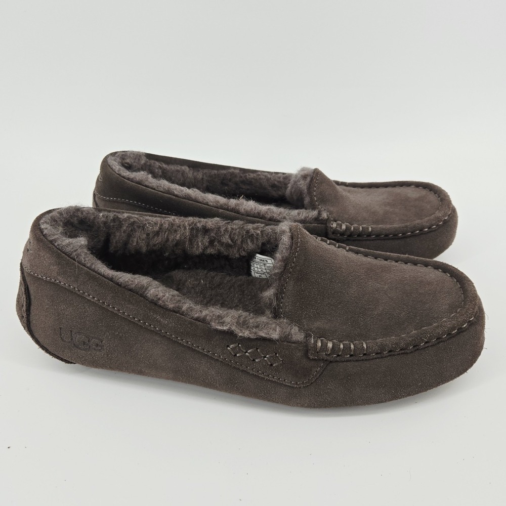 UGG Ansley Women's Moccasin Slipper, Size 10 - Brown Gray